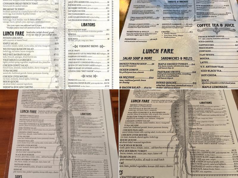 Rustic Roots Menu