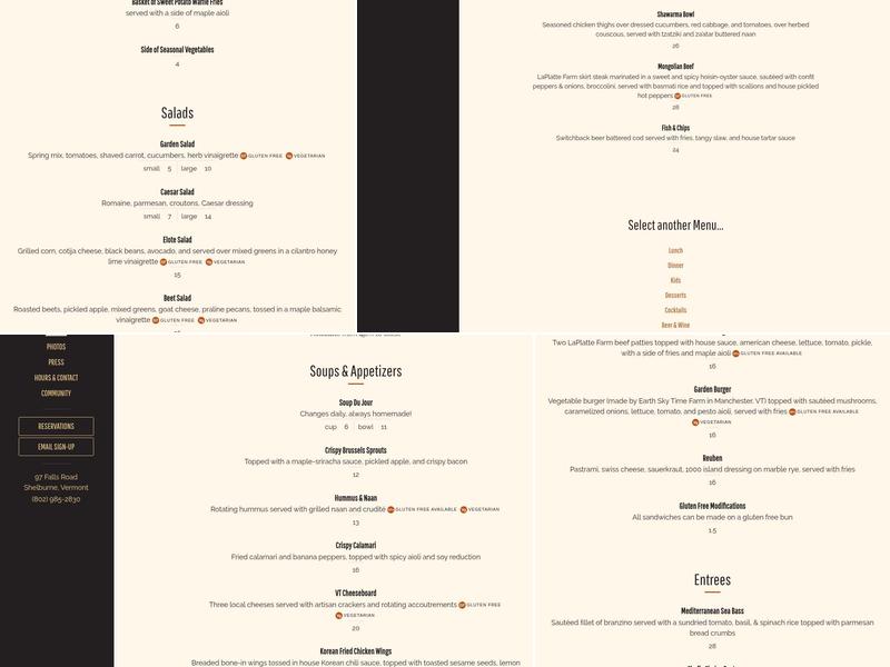 Barkeaters Menu