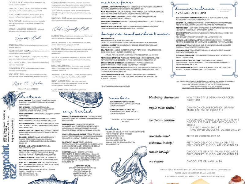 Waypoint 622 Menu