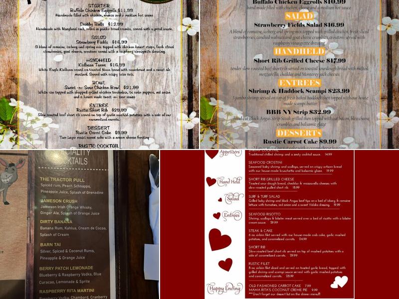 Rustic Loft Pub and Grill Menu