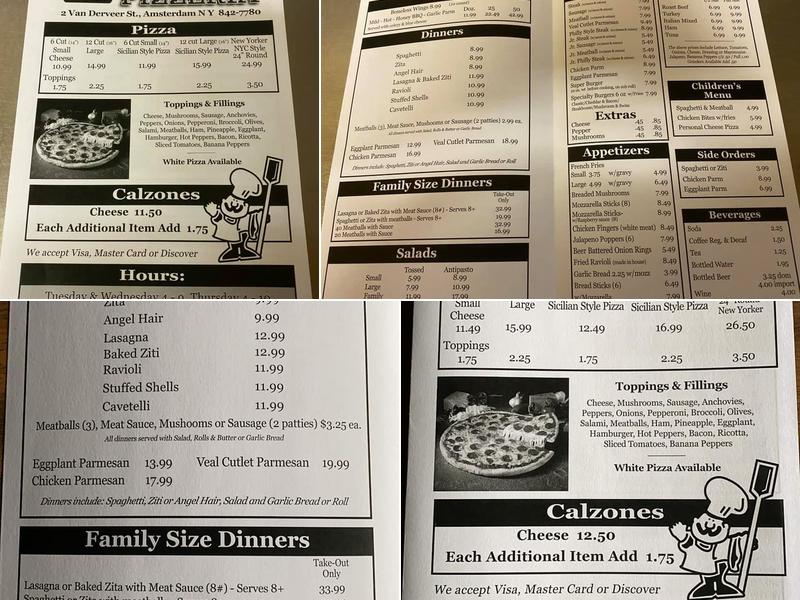 Bottisti's Pizzeria Menu