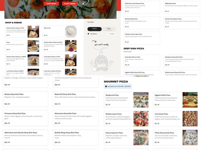 Fresh Basil Menu