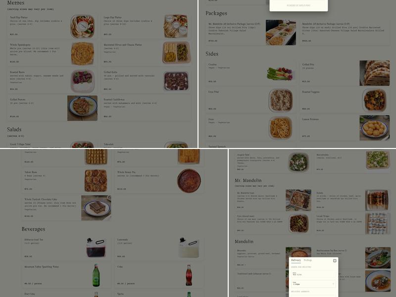 Mandolin Aegean Bistro Menu