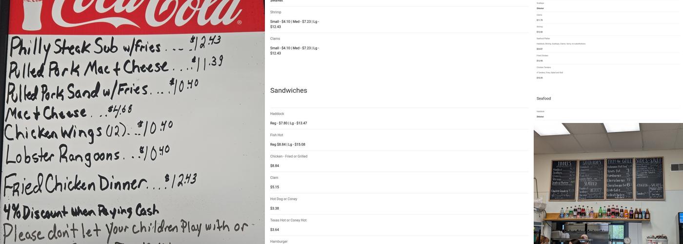 Mr.Mike's Seafood Menu