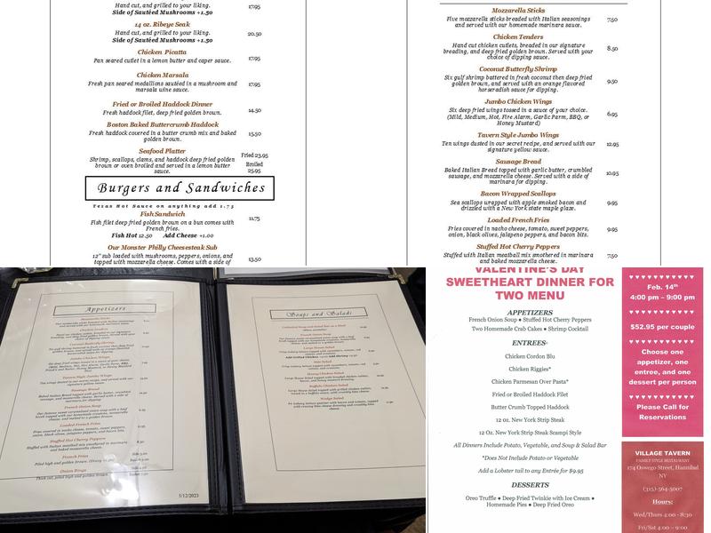 The Village Tavern Hannibal Menu