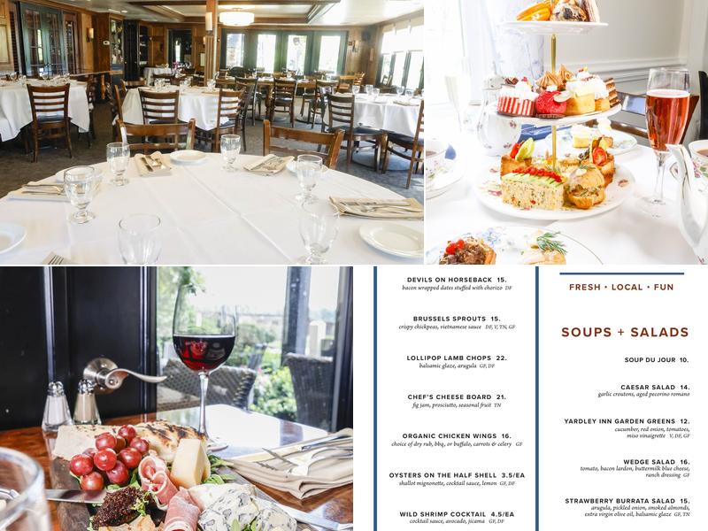 The Yardley Inn Restaurant and Bar Menu