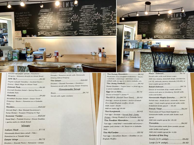 Timberline Cafe & Bakery Menu