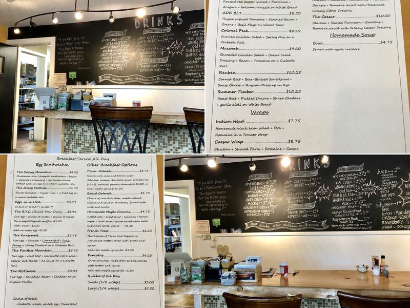 Timberline Cafe & Bakery Menu