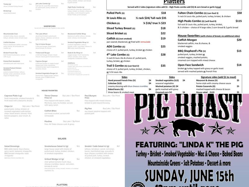 Mountainside Smokehouse & Grill Menu