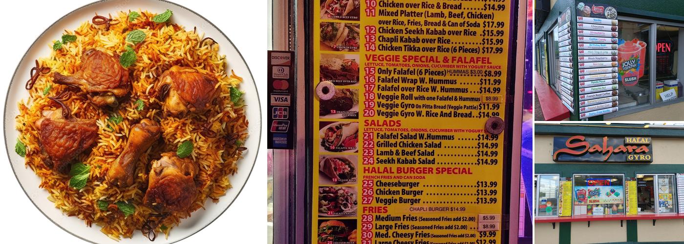 Sahara Halal Gyro Menu