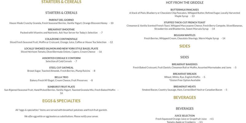 The LakeHouse Menu
