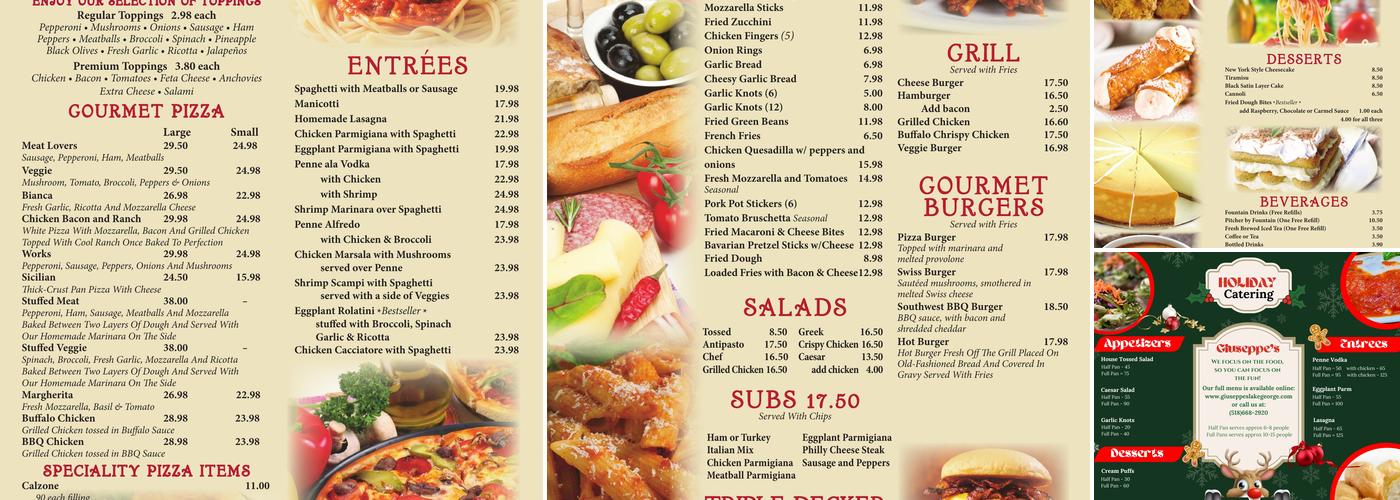 Giuseppe's Menu