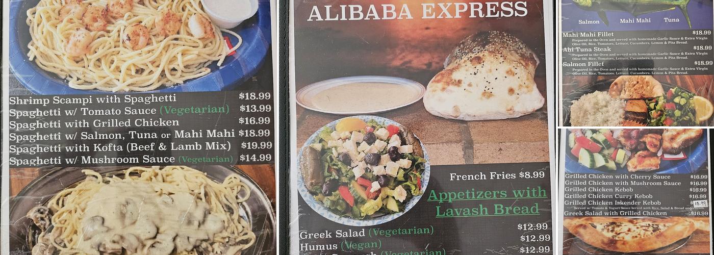 Ali Baba Express Menu
