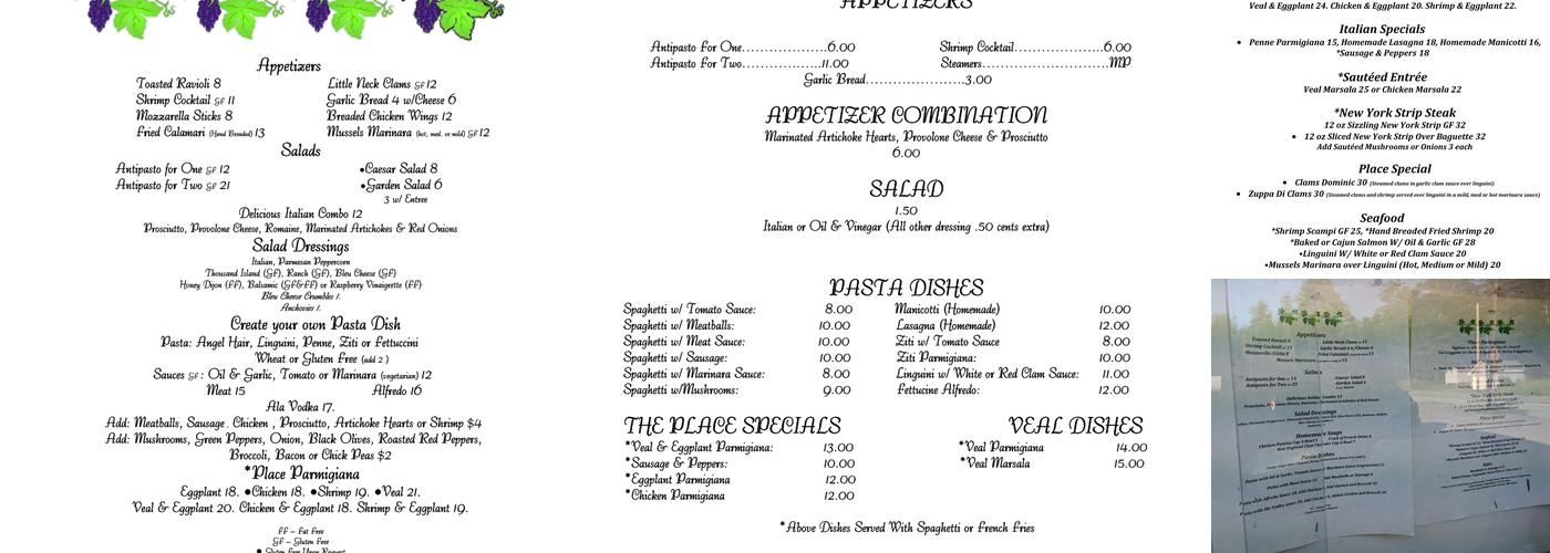 The Place Menu