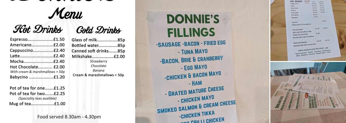 Donnie's Coffee Shop Menu