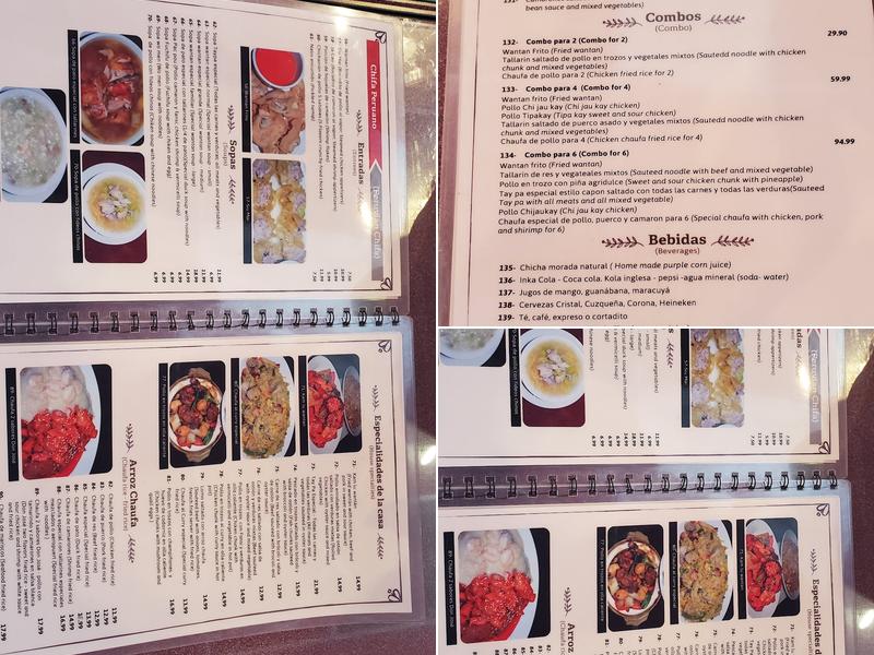 Chifa Restaurant Menu