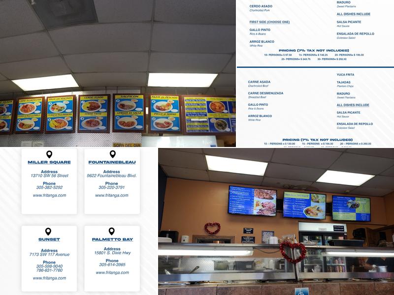 Fritanga Monimbo Fountainebleau Menu