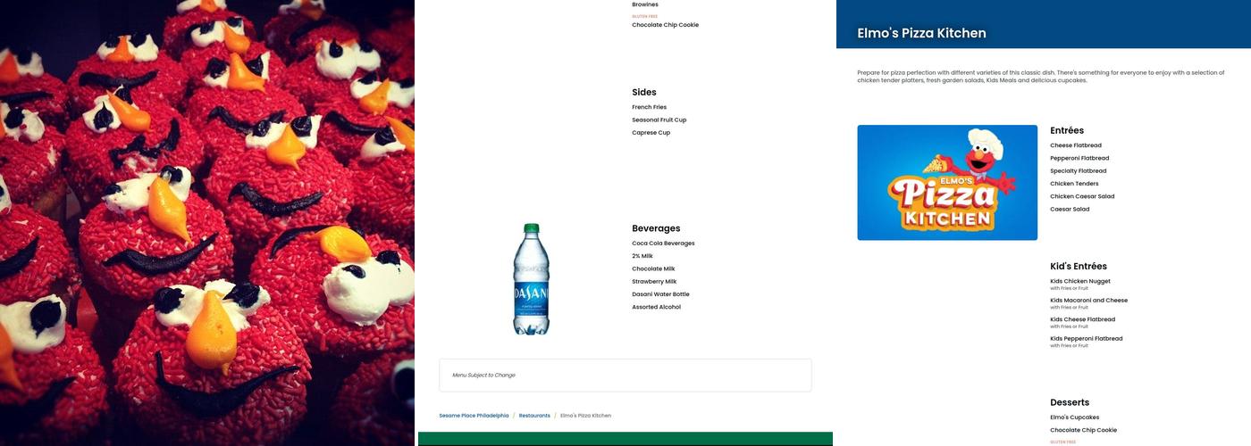Elmo's Pizza Kitchen Menu