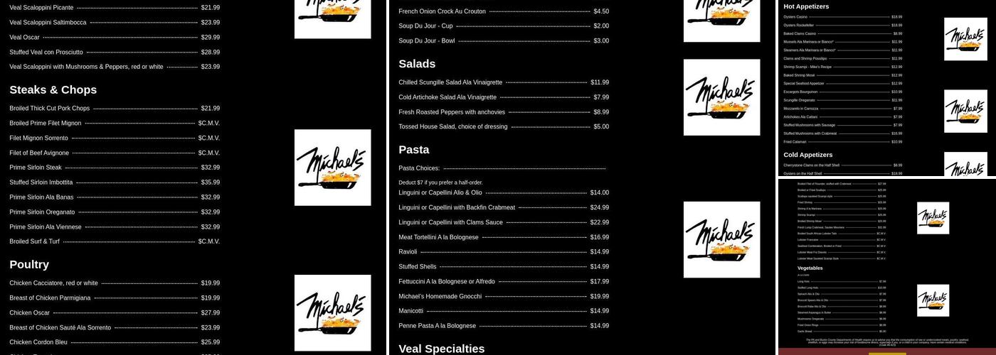 Michaels Restaurant & Lounge Menu