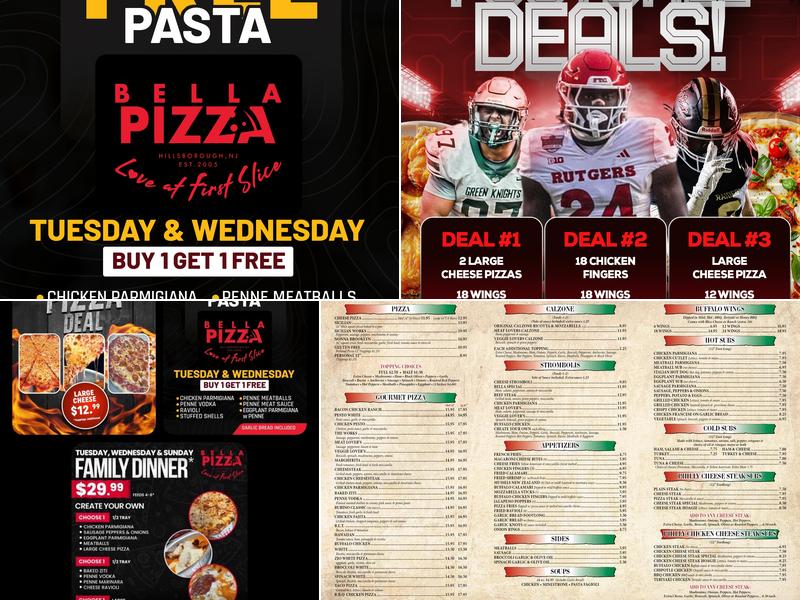 BELLA PIZZA HILLSBOROUGH NJ Menu