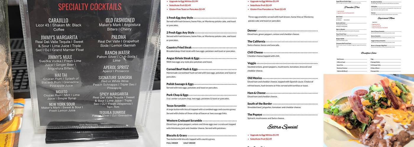 Jimmy's of Santee Menu