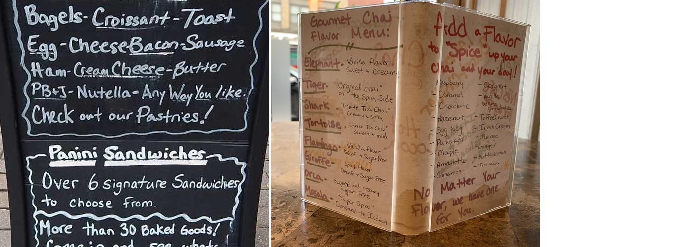 Capresso Coffee Bar Menu