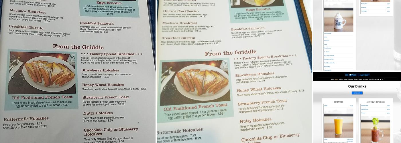 Omelette Factory Santee Menu