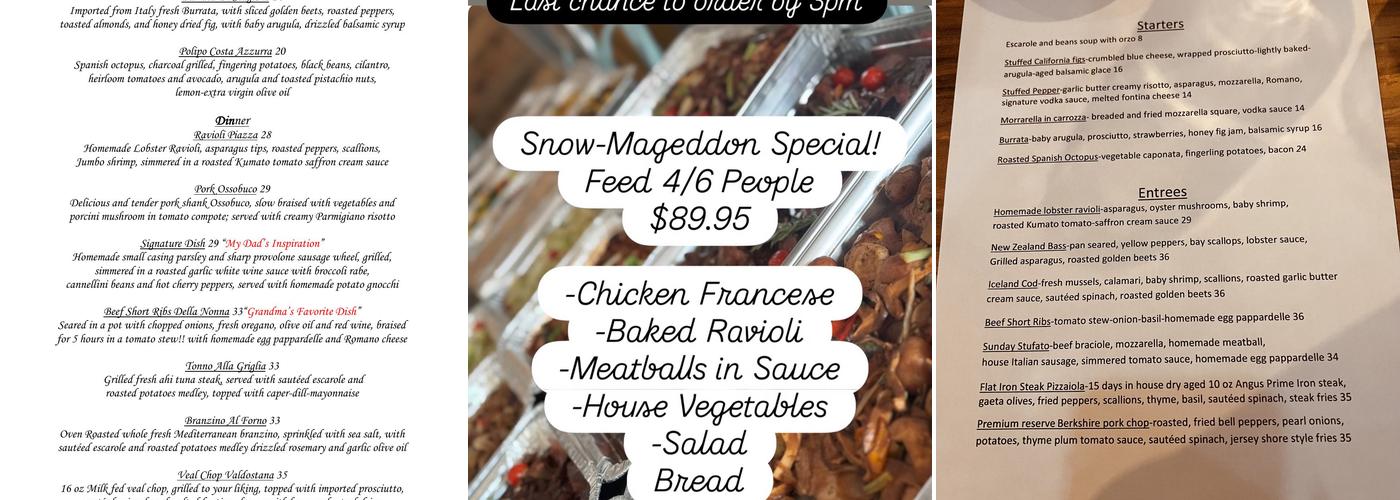 Caffe Piazza Restaurant & Catering Menu