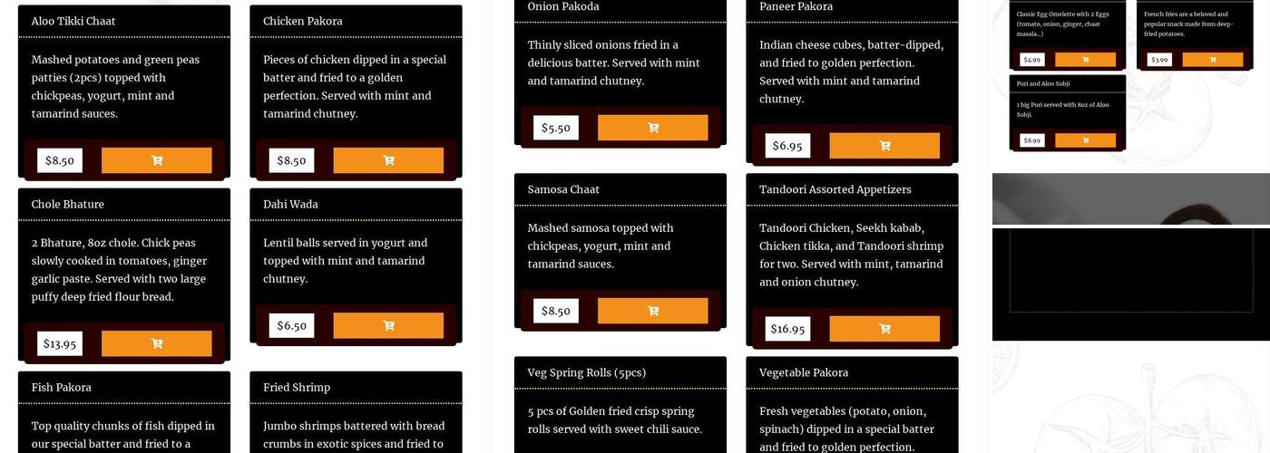 Divine Curry (Halal Only) Menu