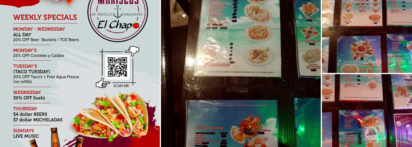 Mariscos El Chapo Menu