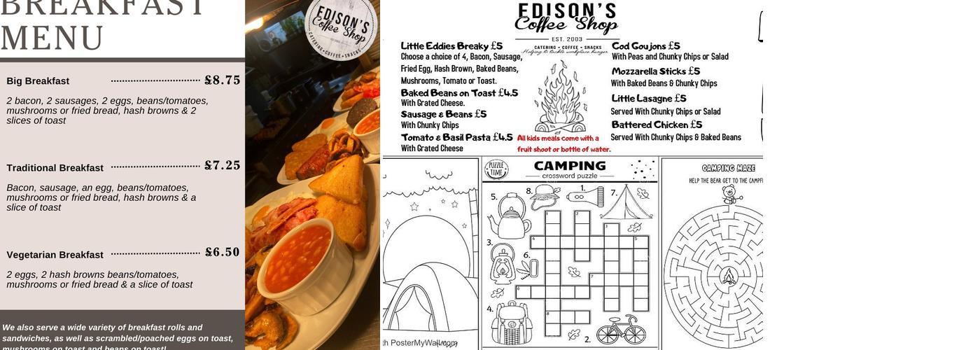 Edison's Coffee Shop Menu