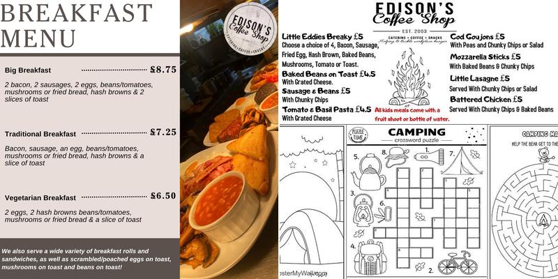 Edison's Coffee Shop Menu