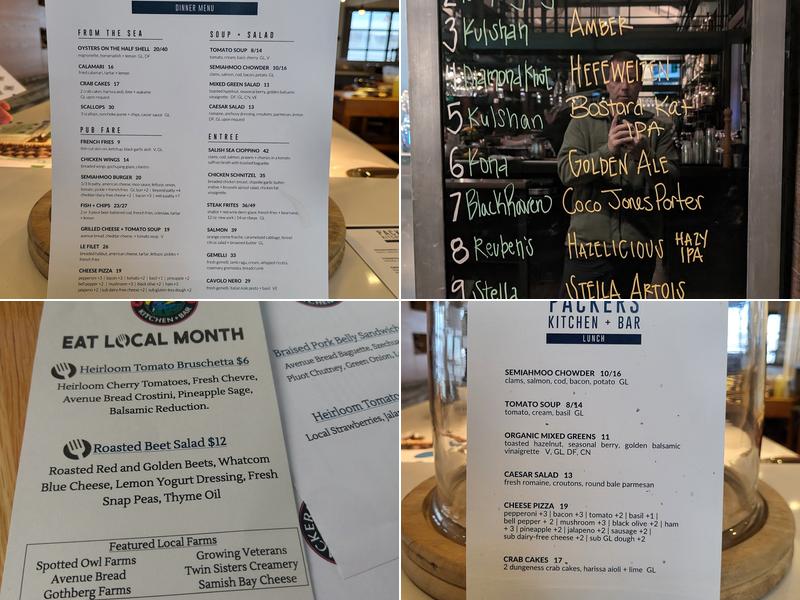 Packers Kitchen + Bar Menu