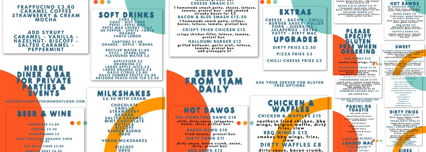 JJ's Diner & Bar Menu