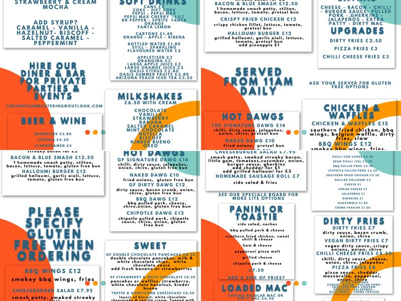 JJ's Diner & Bar Menu