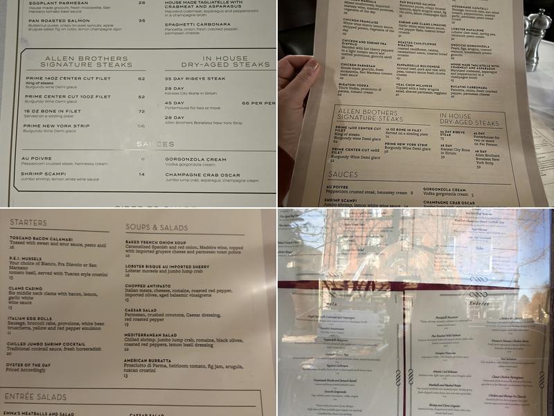 Toscano Menu