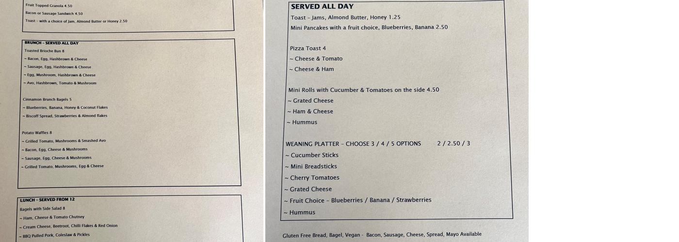 Ginger Monkey Number 31 Menu