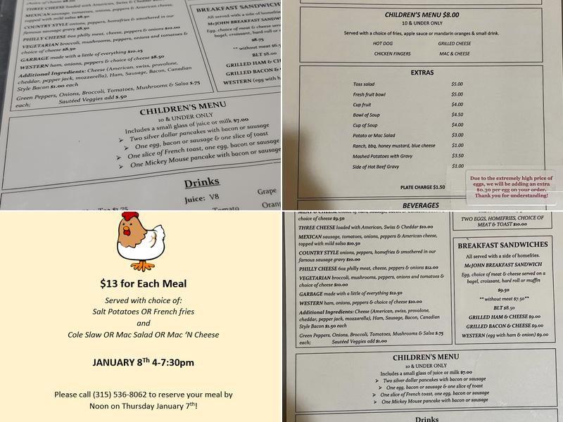 The Wagner Restaurant Menu