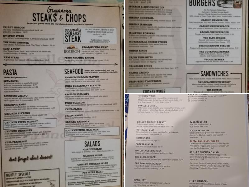 Valley Inn (Restaurant) Menu