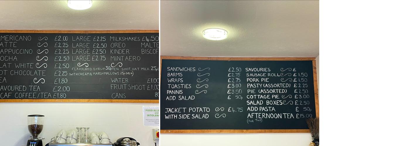 Betty's Coffee Shop Menu