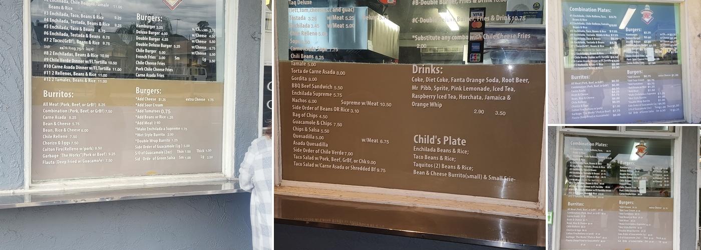 El Taquito Menu