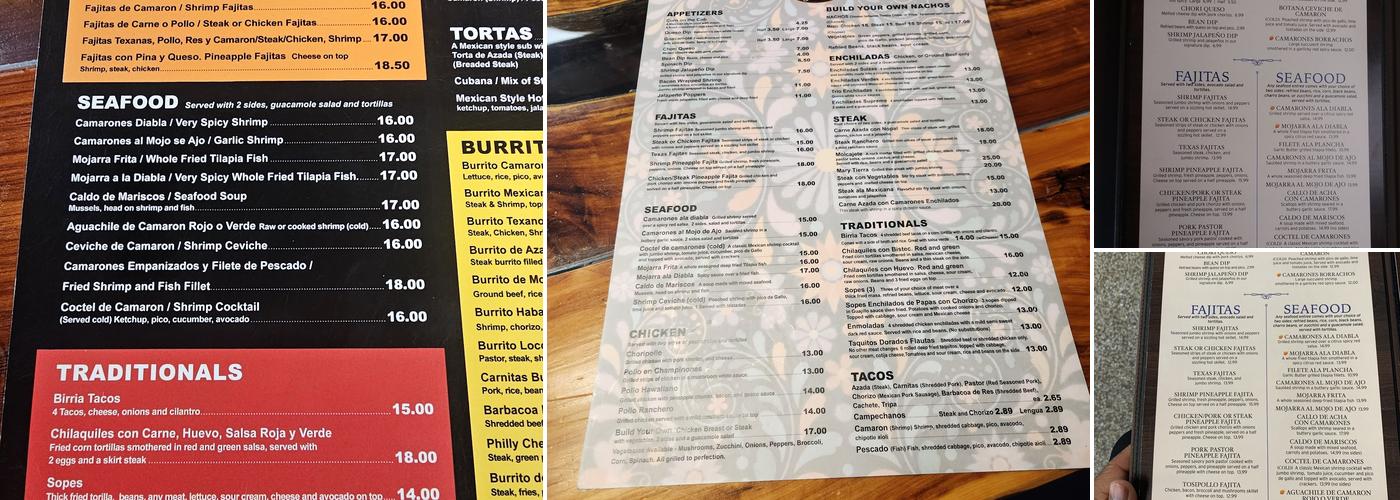 Habanero Grill Menu