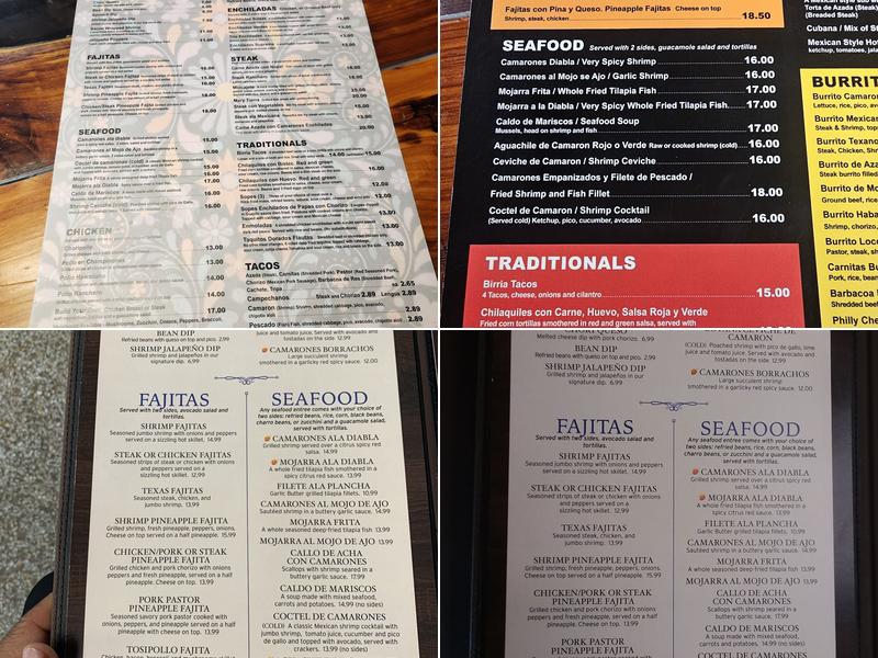 Habanero Grill Menu