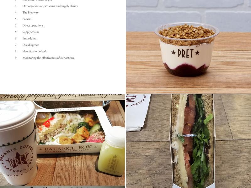 Pret A Manger Menu