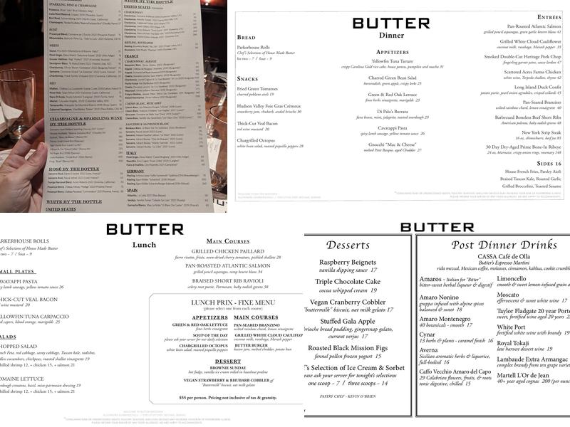 Butter Menu