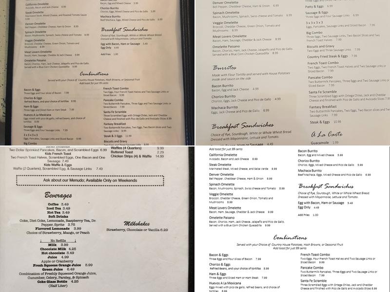 House Of Eggs Cafe Menu