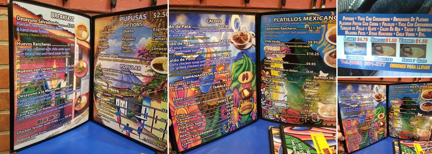 Chela's Restaurant Menu