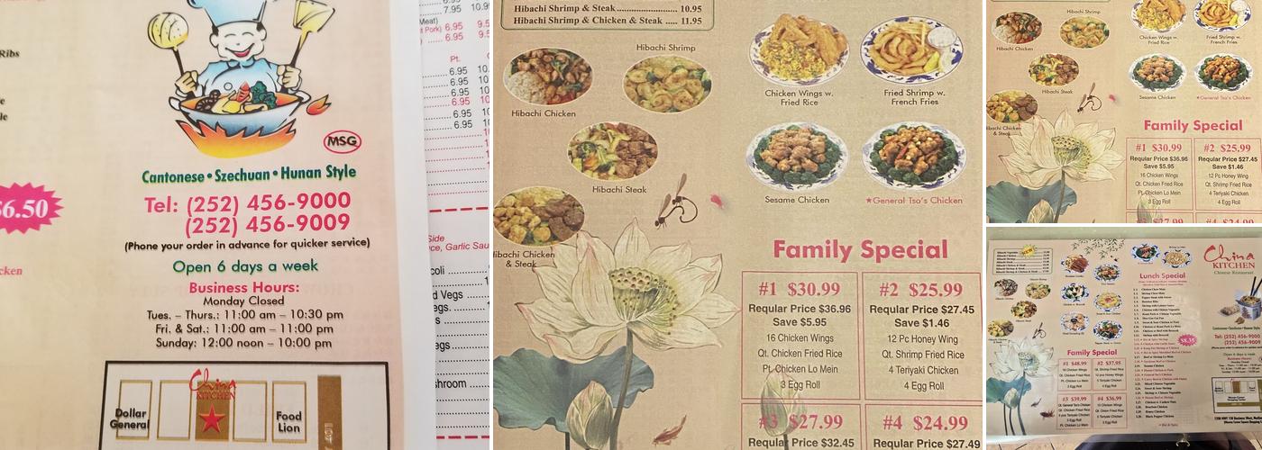 China Kitchen Menu