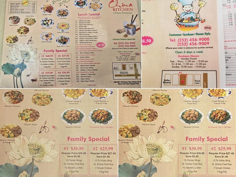 China Kitchen Menu