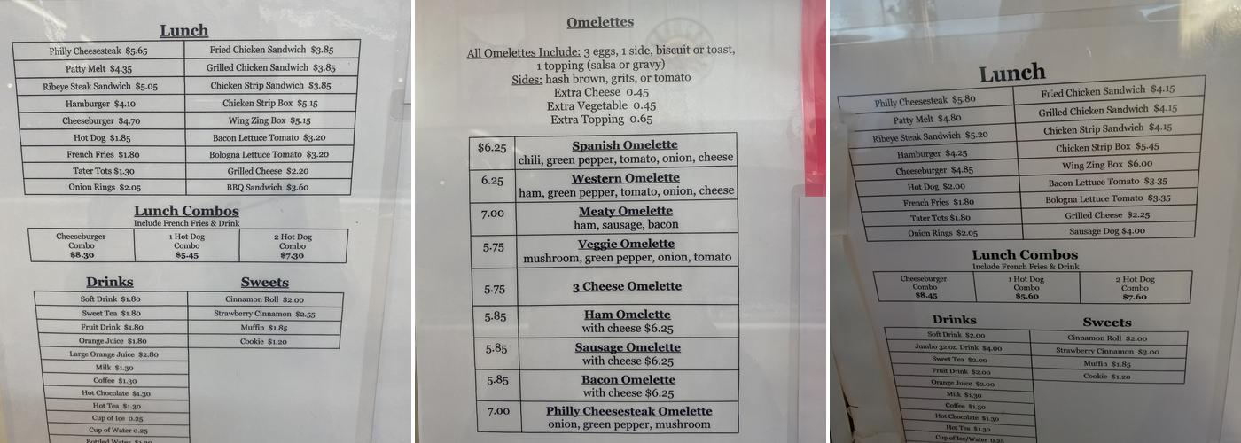 Sunrise Biscuit Co. Menu